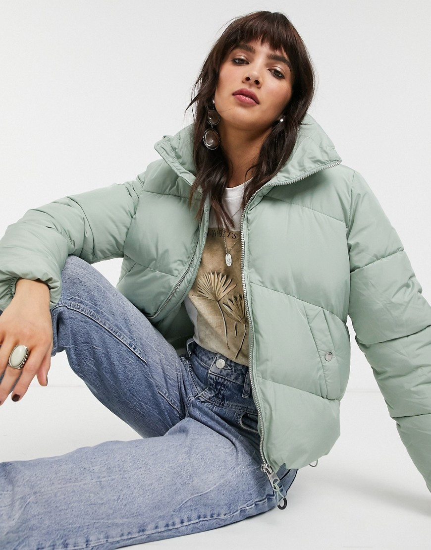Bershka puffer jacket in mint-Green | ASOS (Global)