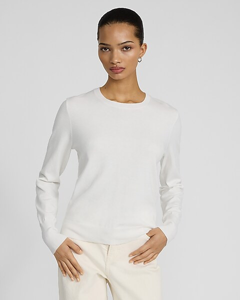 Airy Soft Skimming Crew Neck Sweater | Express