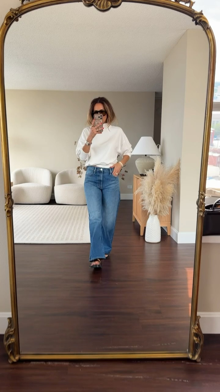 When you want to look sporty without compromising chic! Jeans are boxy and tts, mockneck sweatshirt is so cool, perfect weight for layering or to wear alone! Xs

#LTKgrwm #LTKmomlife #LTKActive
