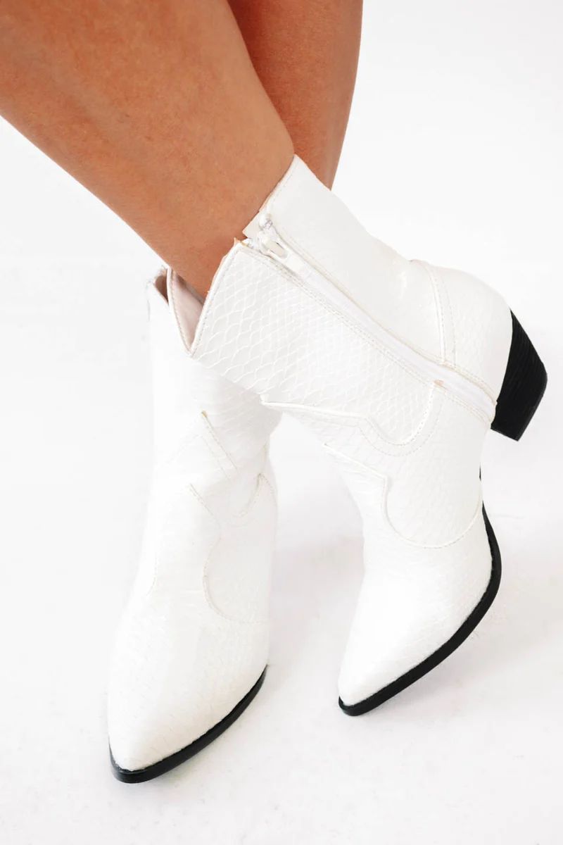 Bambi Booties - White Snake | The Impeccable Pig