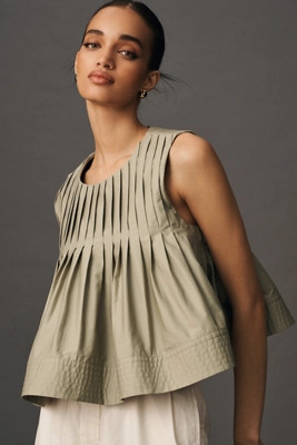 Mare Mare x Anthropologie Pleated Structured Swing Tank | Anthropologie (US)