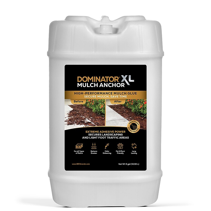 DOMINATOR Mulch Adhesive 5 Gallon(s) Clear Finish Mulch Dye | Lowe's