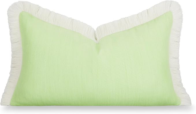 Hofdeco Premium Coastal Hampton Outdoor Performance Lumbar Pillow Cover Only, 12"x20" Water Repel... | Amazon (US)