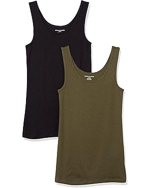 Amazon Essentials Women's Slim-Fit Tank, Pack of 2 | Amazon (US)
