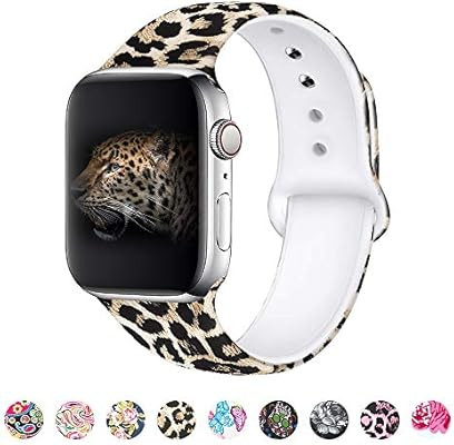MITERV Compatible with Apple Watch Band 38mm 40mm Soft Silicone Fadeless Pattern Printed Replacem... | Amazon (US)
