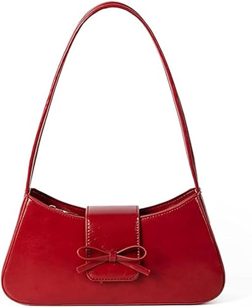 Shoulder Bag for Women, Hobo Handbags Trendy Y2K Purses Patent Leather Clutch Bag Cute Bow Purse | Amazon (US)