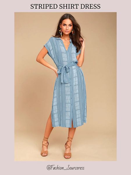 Striped midi dress for a casual office outfit, travel outfit, or summer day party

Casual dresses | casual outfits | midi dresses | workwear | work dresses | casual summer dresses | short sleeve dresses | day dresses | dresses for casual Fridays | brunch outfit | lunch date outfit | everyday dresses | 

#LTKStyleTip #LTKWorkwear #LTKSeasonal