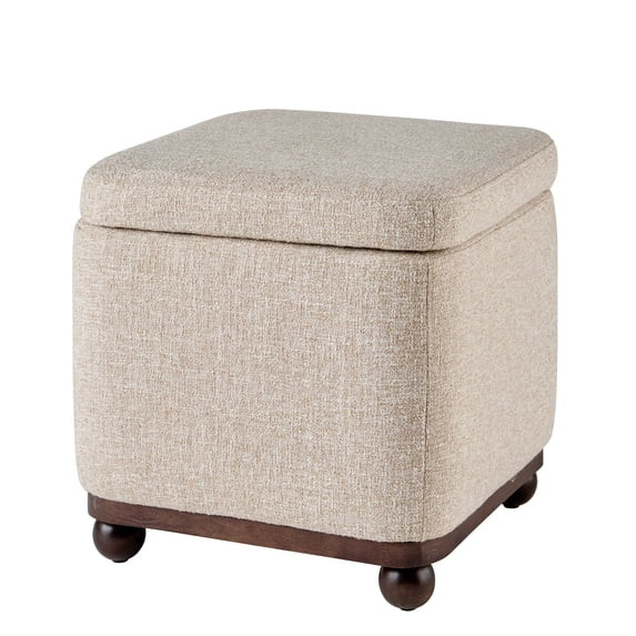 Better Homes & Gardens Ambrose Storage Ottoman, Heather Wheat | Walmart (US)