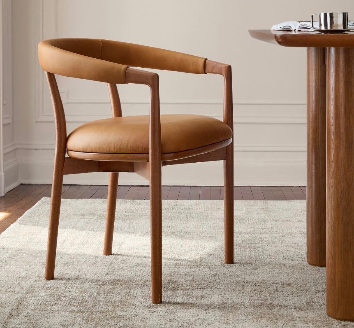 West Elm Irvine Leather Dining Chair, kitchen, home furnishings, seating, entertaining, furniture 

#LTKHome