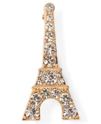 Crystal Gold-Tone Eiffel Tower Pin | Macy's