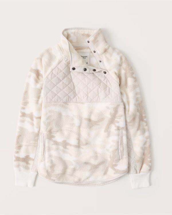 Women's Asymmetrical Snap-Up Fleece | Women's Tops | Abercrombie.com | Abercrombie & Fitch (US)