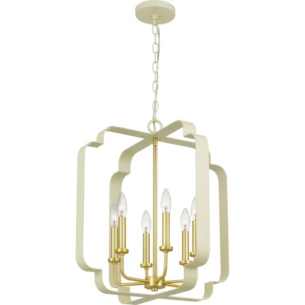 Kuester 6 - Light Candle Style Geometric Chandelier | Wayfair Professional