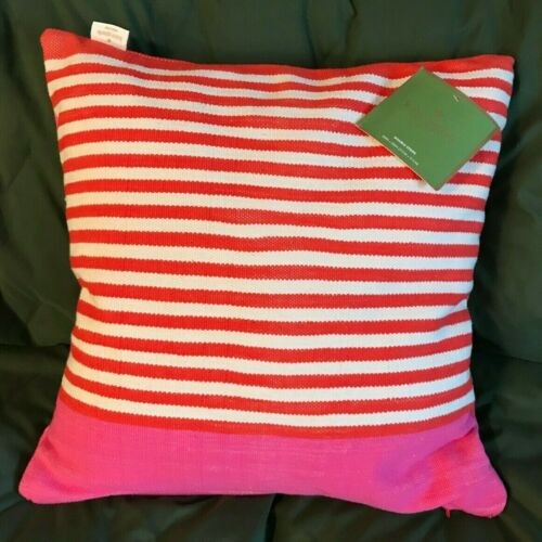 NWT! KATE SPADE - 'Double Stripe' Orange & Pink Throw Pillow - 20"x20" - RARE! | eBay | eBay US