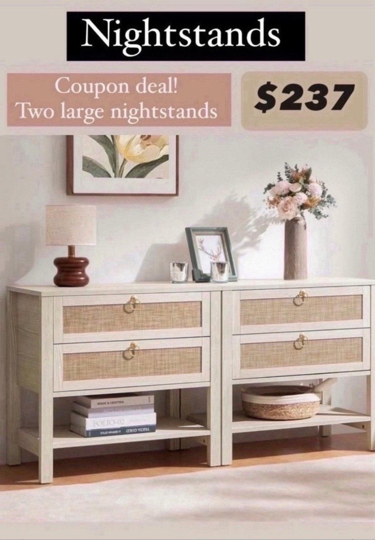 amazon nightstands 
rattan nightstand 
nightstand dresser with drawers neutral bedroom furniture