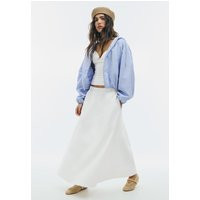 Stradivarius Poplin layered skirt  White L | Stradivarius (UK)