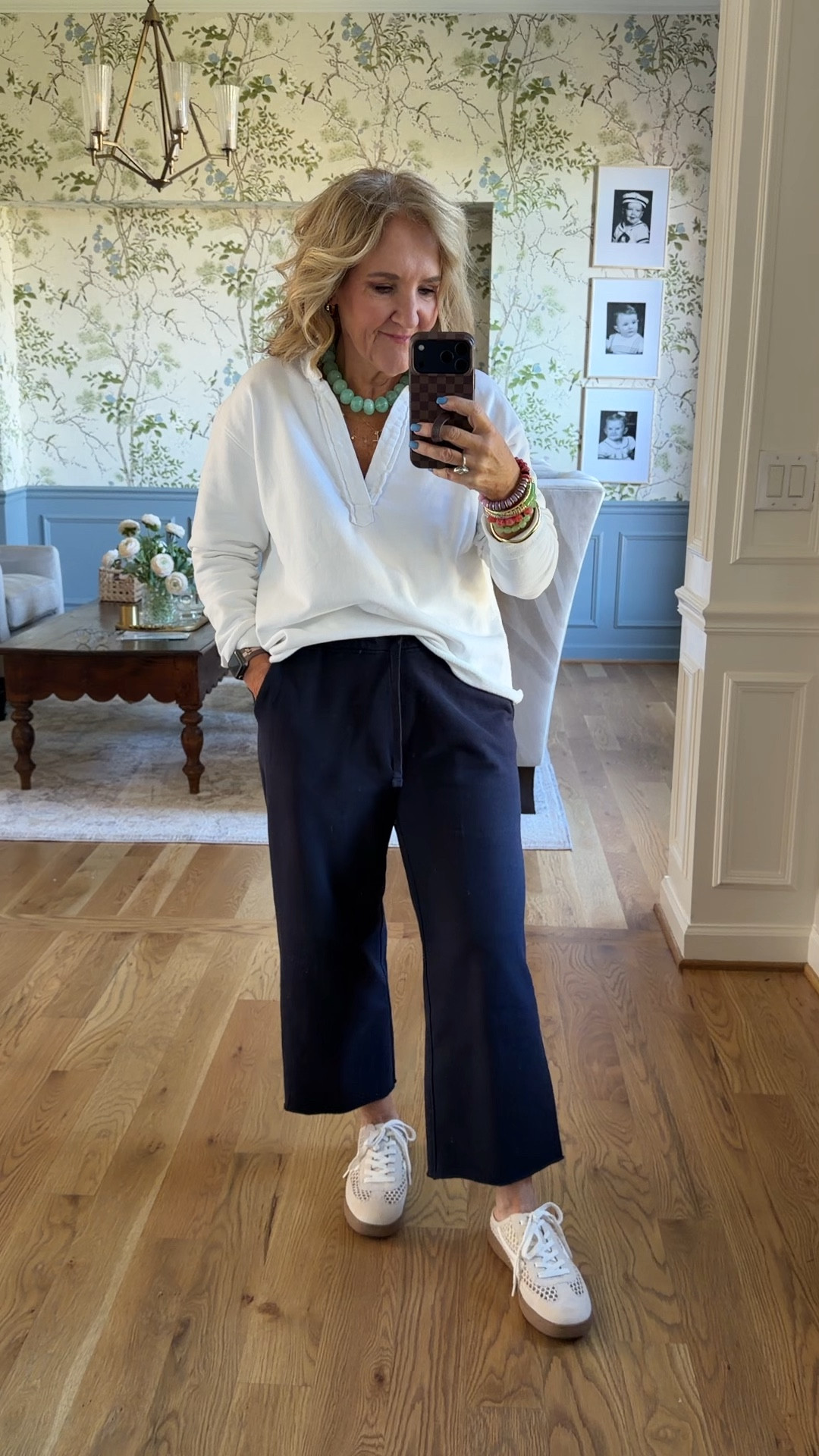 Quince French terry shop now!!! 
Wearing size medium 
Travel outfit loungewear 

#LTKPetite #LTKTravel #LTKOver40