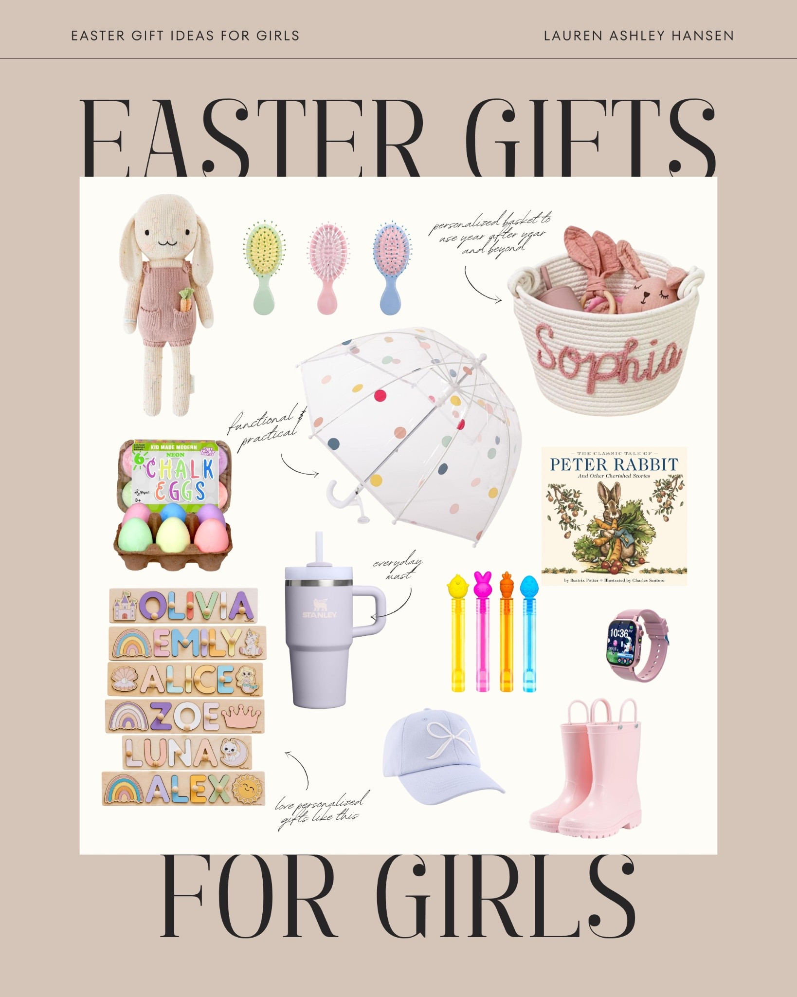 These are the cutest gifts for little girls this Easter!  Outdoor accessories, chalk and bubbles, stuffed animals, age appropriate tech, books, and more! All from Amazon!

#LTKKids
