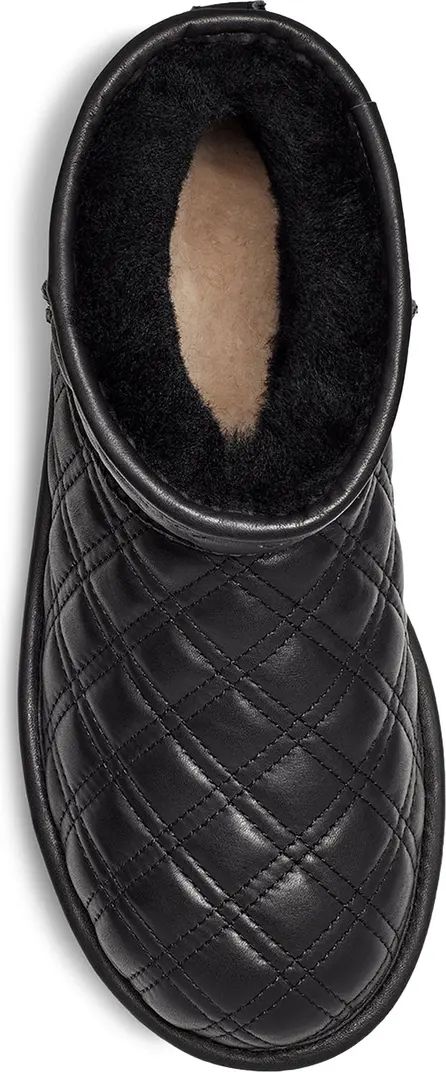 Classic Mini II Quilted Genuine Shearling Lined Bootie (Women) | Nordstrom