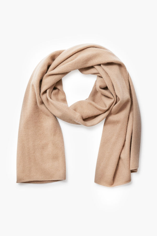 Camel Boiled Cashmere Clean Edge Knit Scarf | Tuckernuck (US)