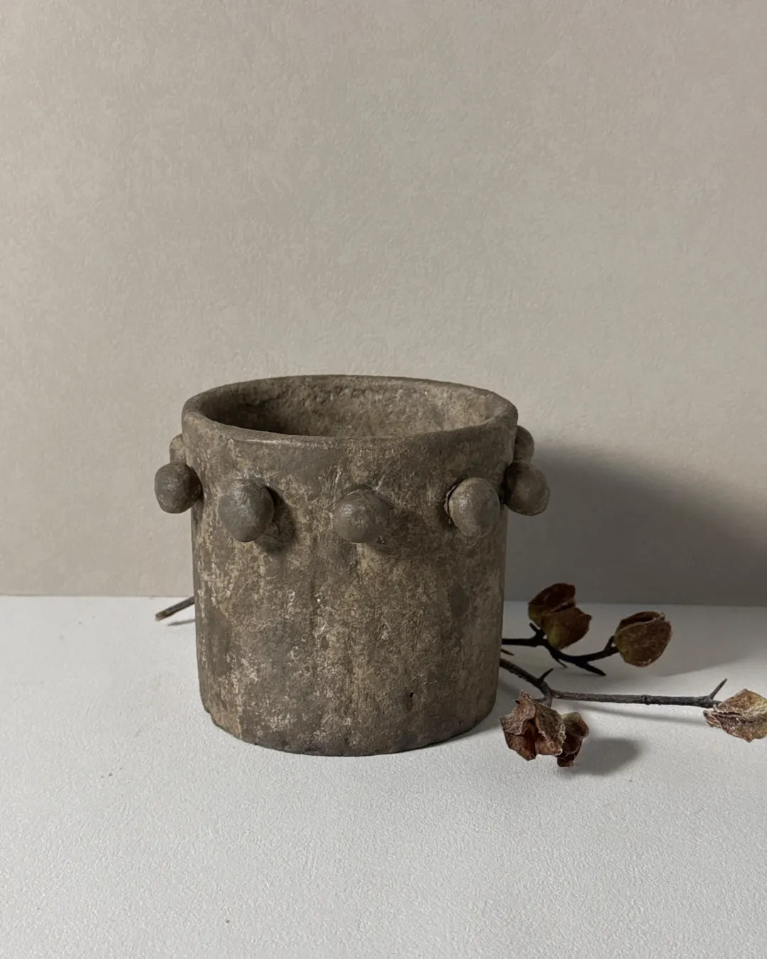 Wabi-sabi Stone Plaster Vase | Rustic Textured Decor - Etsy | Etsy (US)