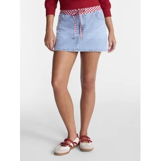 No Boundaries Game Day Denim Skirt, Women's XXS-XXL | Walmart (US)