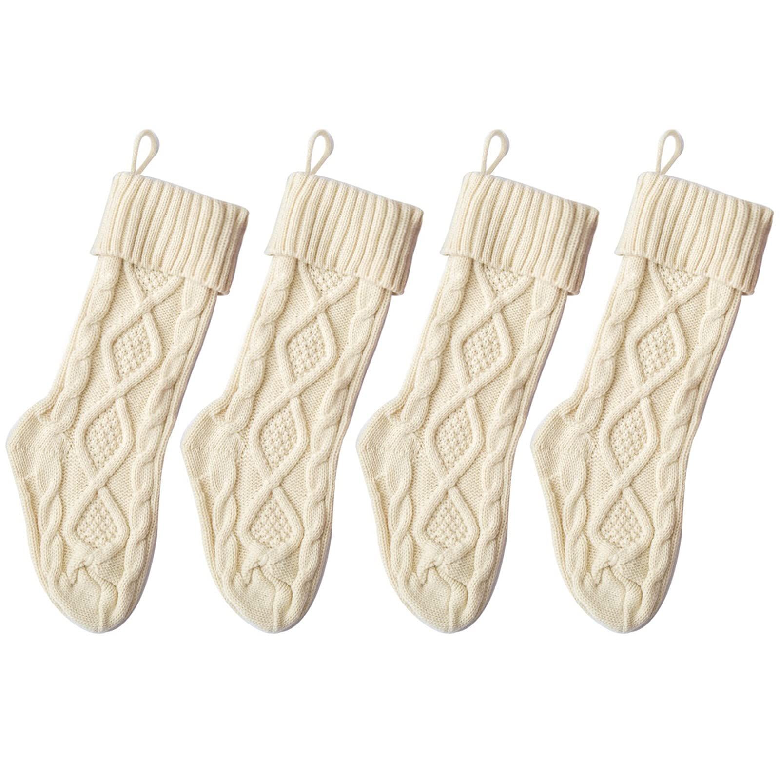 Guojanfon 4Pack 18inch Ivory White Christmas Stockings for Family Holiday Decorations (18inch Ivory  | Amazon (CA)