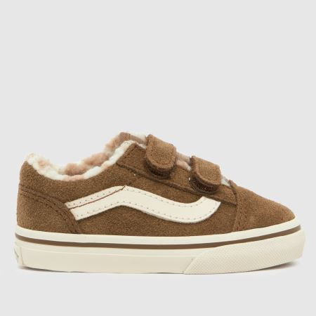 Kids Toddler Brown Vans Old Skool V Cozy Trainers | schuh | Schuh