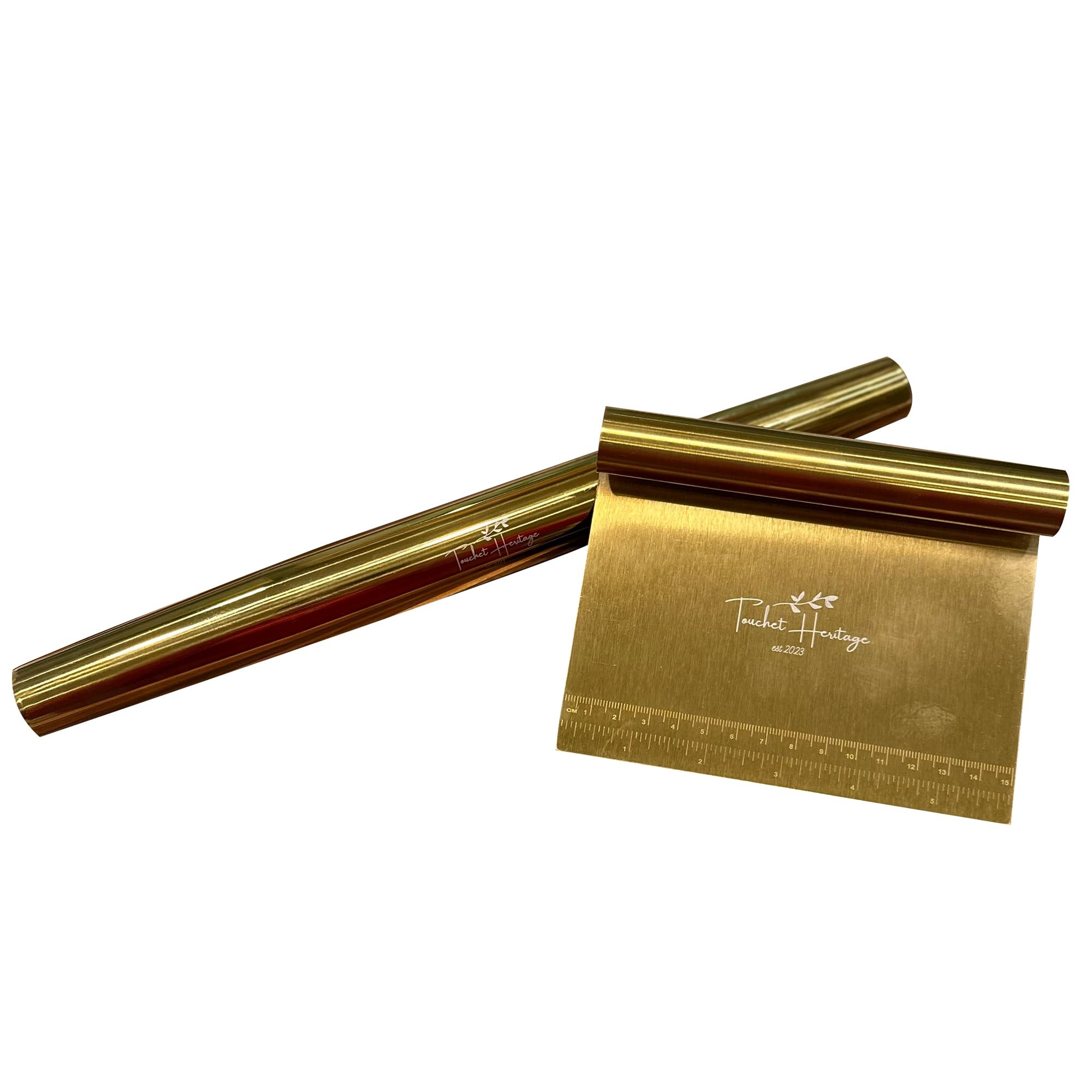 French Rolling Pin and Dough Scraper Set | Gold Bench Scraper Tool | Rolling Pin For Dough | Brea... | Amazon (US)