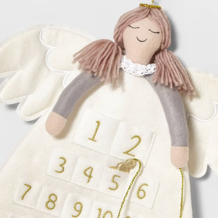 20.25" Fabric Snowy Angel Christmas Advent Calendar - Wondershop™ | Target