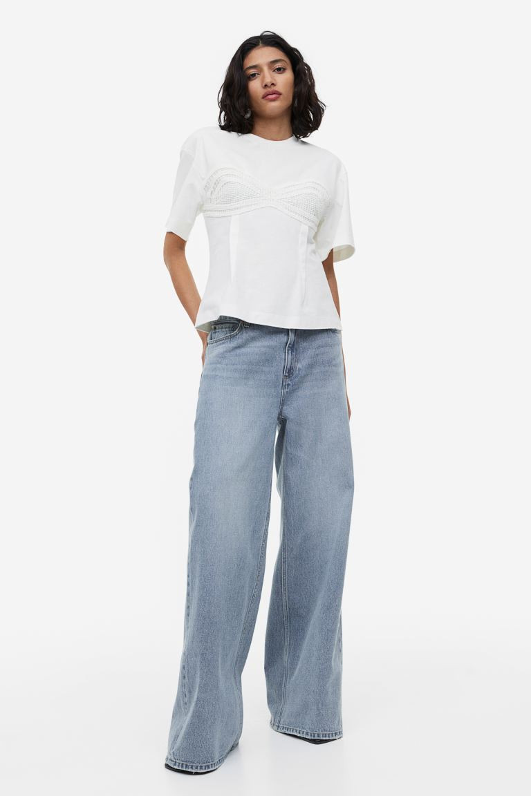 Wide denim trousers | H&M (UK, MY, IN, SG, PH, TW, HK)