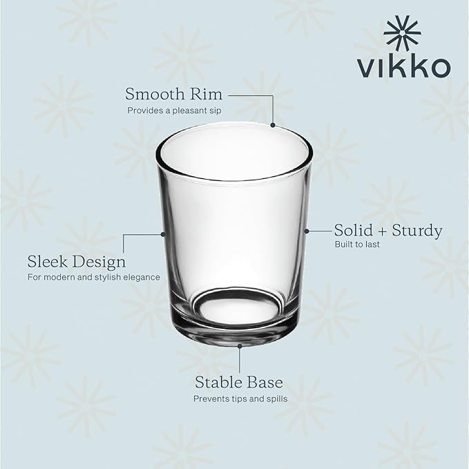 Vikko Small Orange Fruit Juice Glasses, 5 oz, Set of 6, Durable Glass Tumblers, Dishwasher Safe | Amazon (US)
