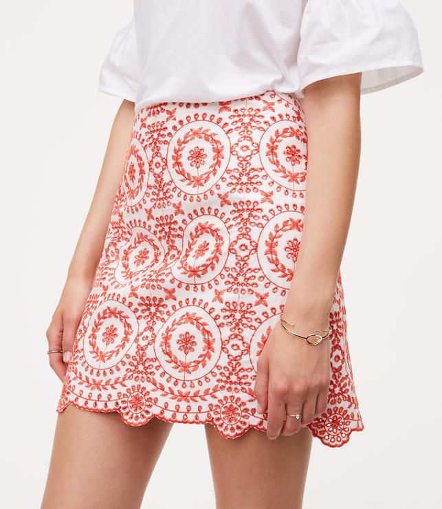 ALL OVER EMBROIDERED SHIFT | LOFT