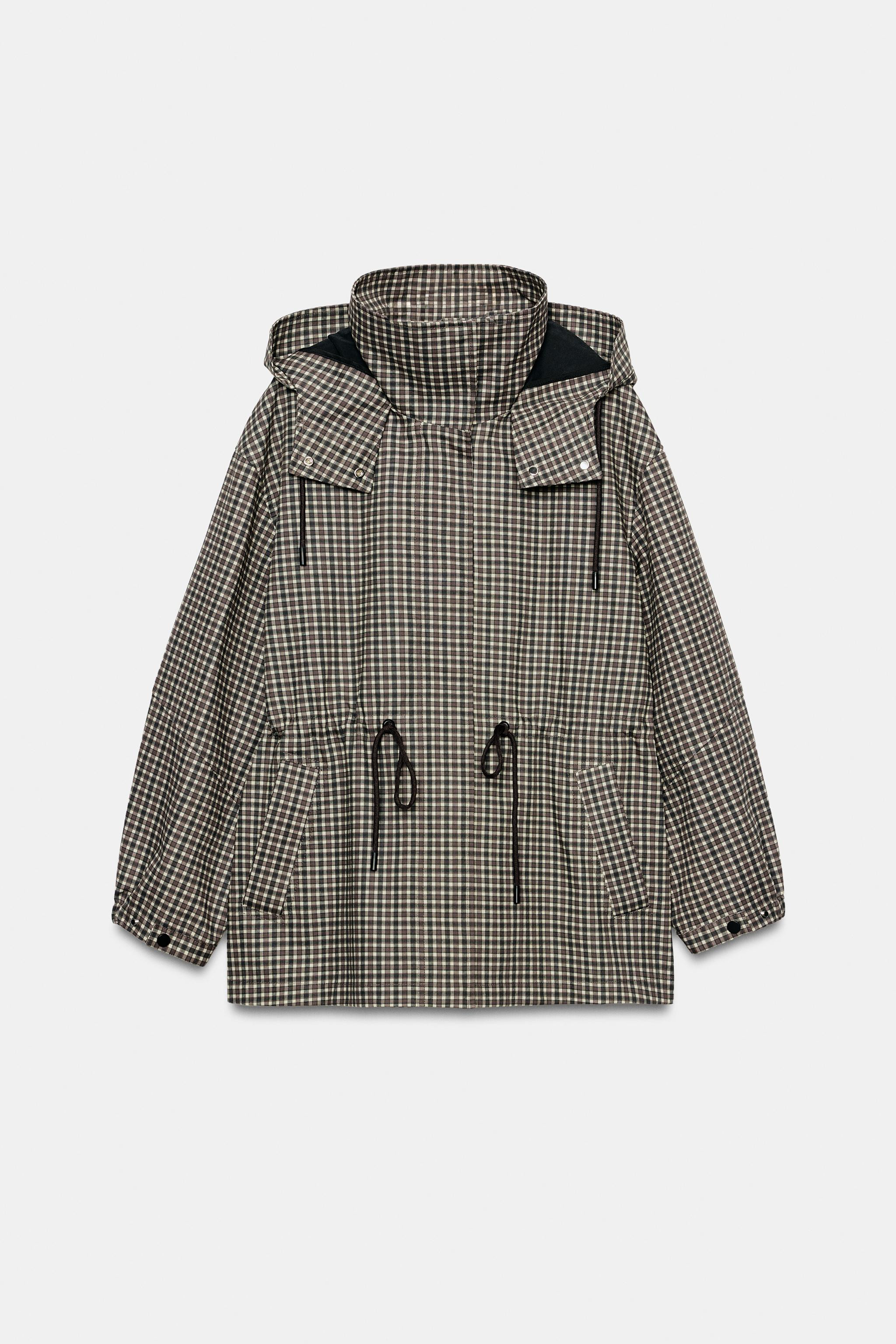 PLAID HOODED JACKET | Zara US