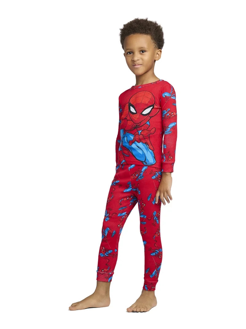 Spider-Man Toddler Long Sleeve Top and Pants Pajama Set, 2-Piece, Sizes 12M-5T | Walmart (US)