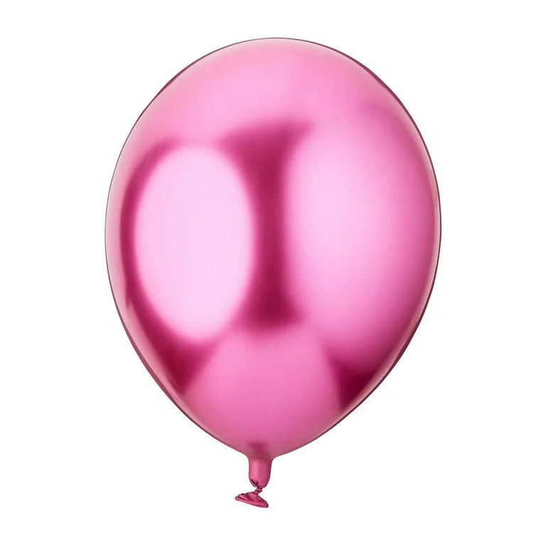 12" Pink Glossy Metallic Latex Balloons, 5 Count, by Way To Celebrate | Walmart (US)