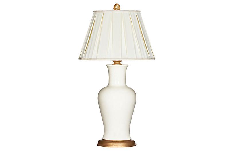 Shiloh Couture Table Lamp - Cream Glaze - Bradburn Home | One Kings Lane