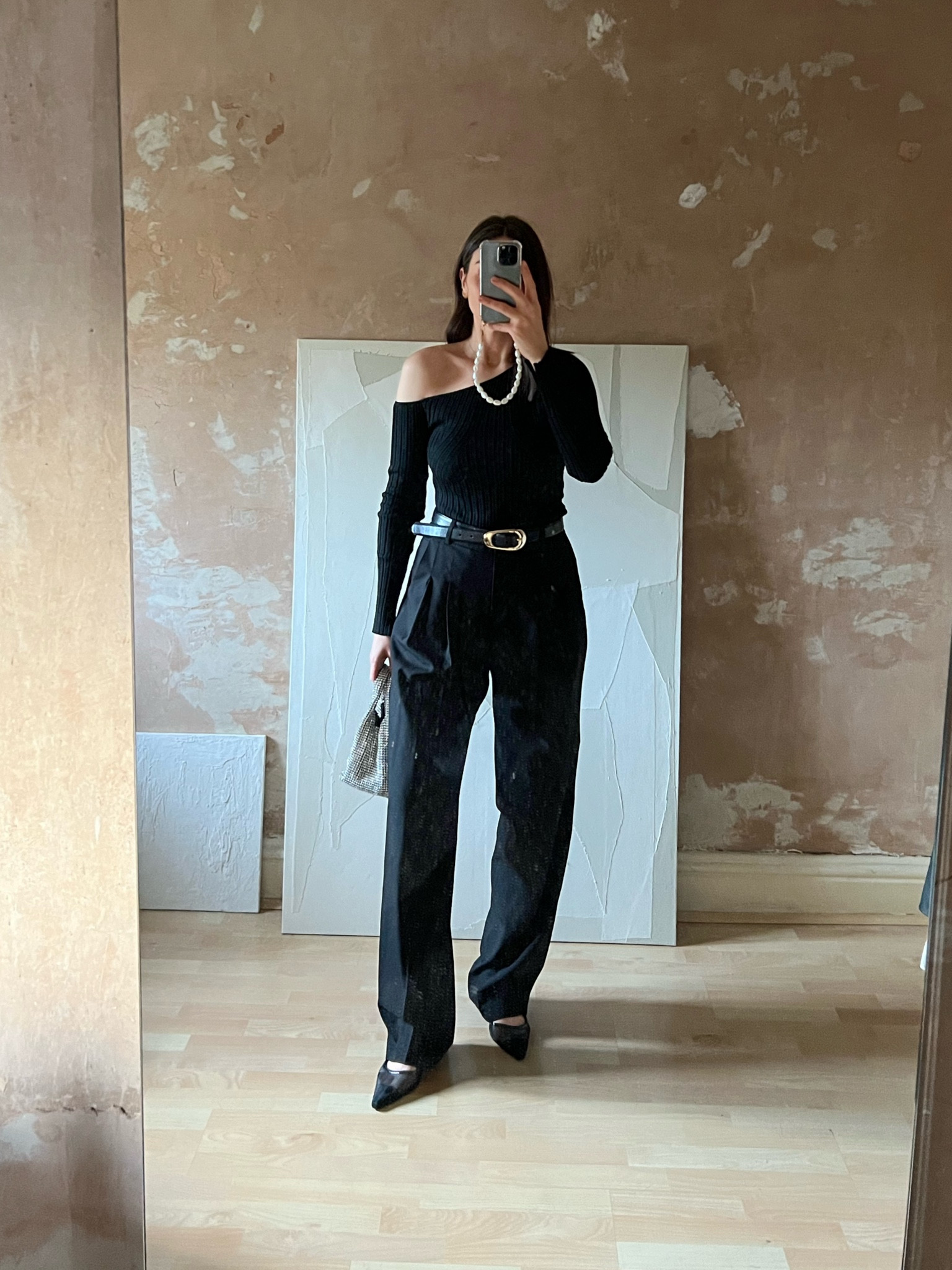 A comfy all black party outfit using items I already had in my wardrobe. A good pair of black trousers are a great base to add your personality to!

Sizing info:
XS top
M trousers 
Shoes true to size 

#LTKstyletip #LTKSeasonal #LTKworkwear