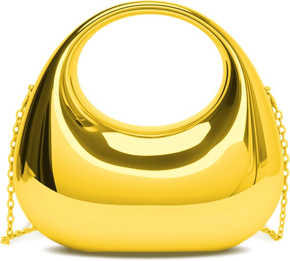 Acrylic Gold Clutch Purses for Women,Metallic Gold Purses for Women Evening Handbags,Unique Clutc... | Amazon (US)