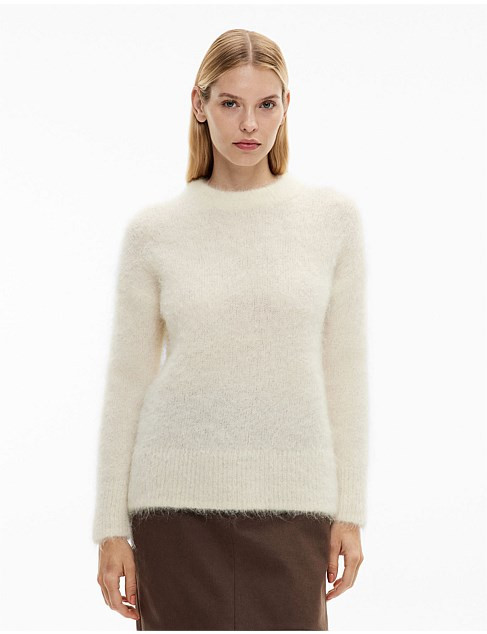 Fluffy Oversized Knit with Relaxed Fit | David Jones (Australia & New Zealand)