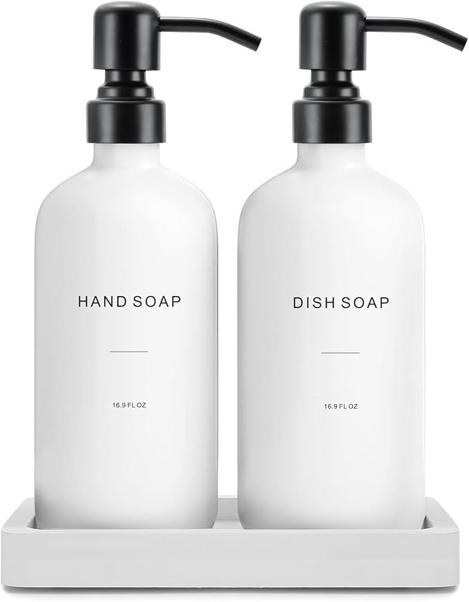 Kitchen Soap Dispenser Set, Contains Dish Soap Dispenser and Hand Soap Dispenser. White Soap Disp... | Amazon (US)