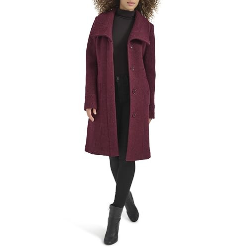 Kenneth Cole Women's Outerwear Coat,burgundy,X-LARGE | Amazon (US)