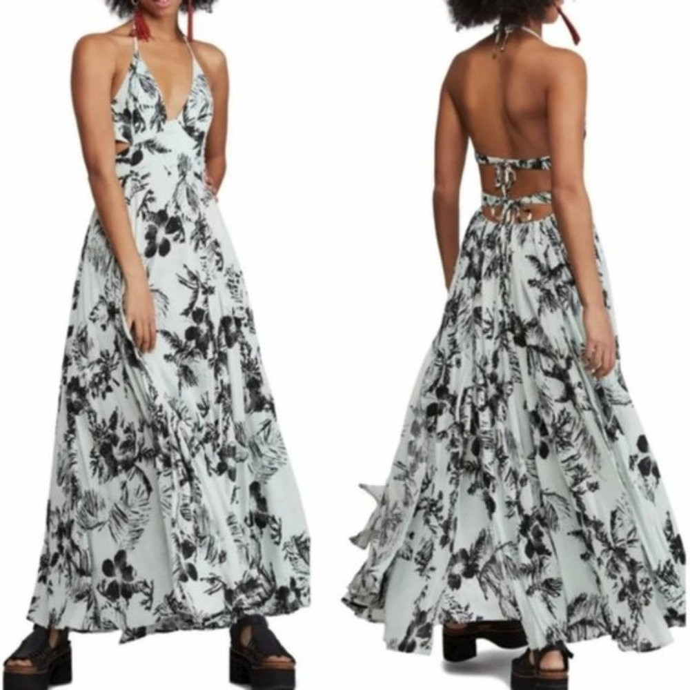 Free People Lille Blue Maxi Dress Small NWT | Poshmark
