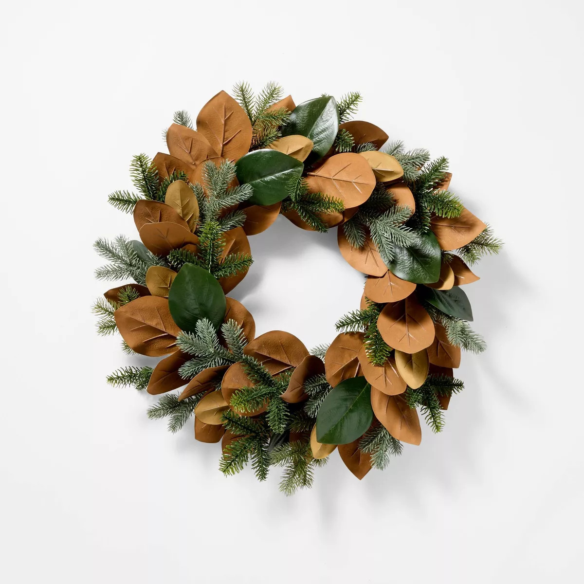 Magnolia and Pine Holiday Artificial Wreath - Threshold™ designed with Studio McGee | Target
