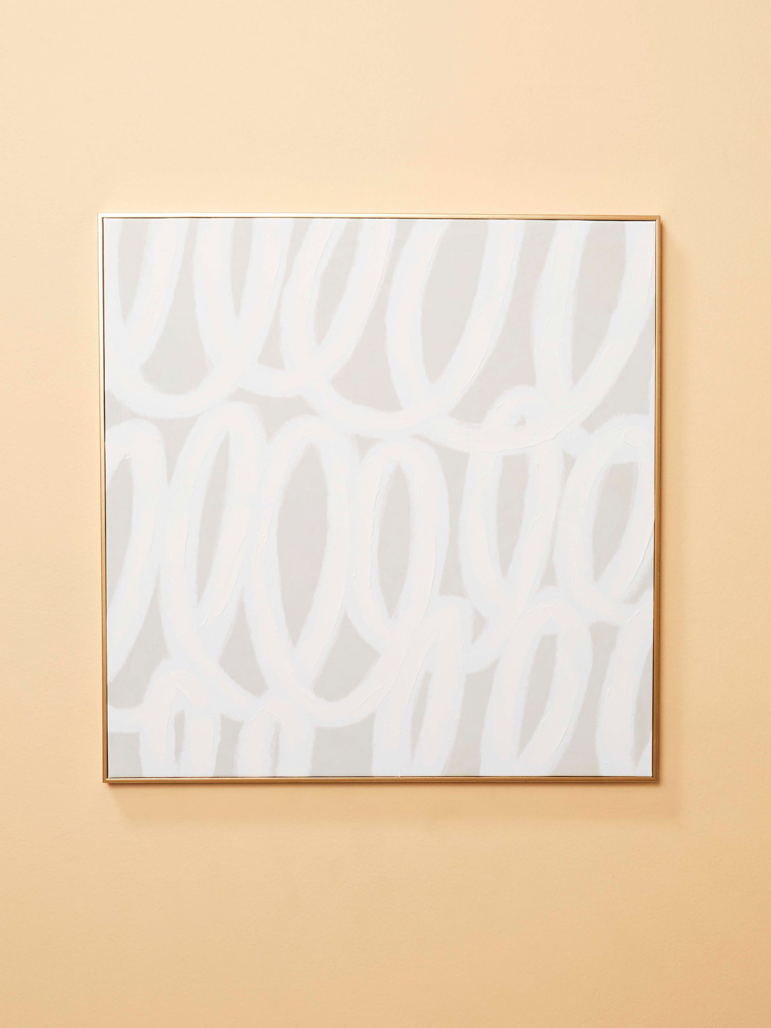 30x30 Abstract Loop Framed Canvas Wall Art | Living Room | HomeGoods | HomeGoods