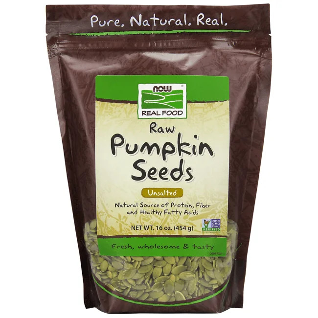 Now Foods GMO-Free Raw Pumpkin Seeds, 16 oz Pouch | Walmart (US)