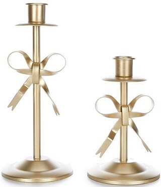 Southern Living Metal Bow Tapered Candle Holder, Set of 2 | Dillard's | Dillard's