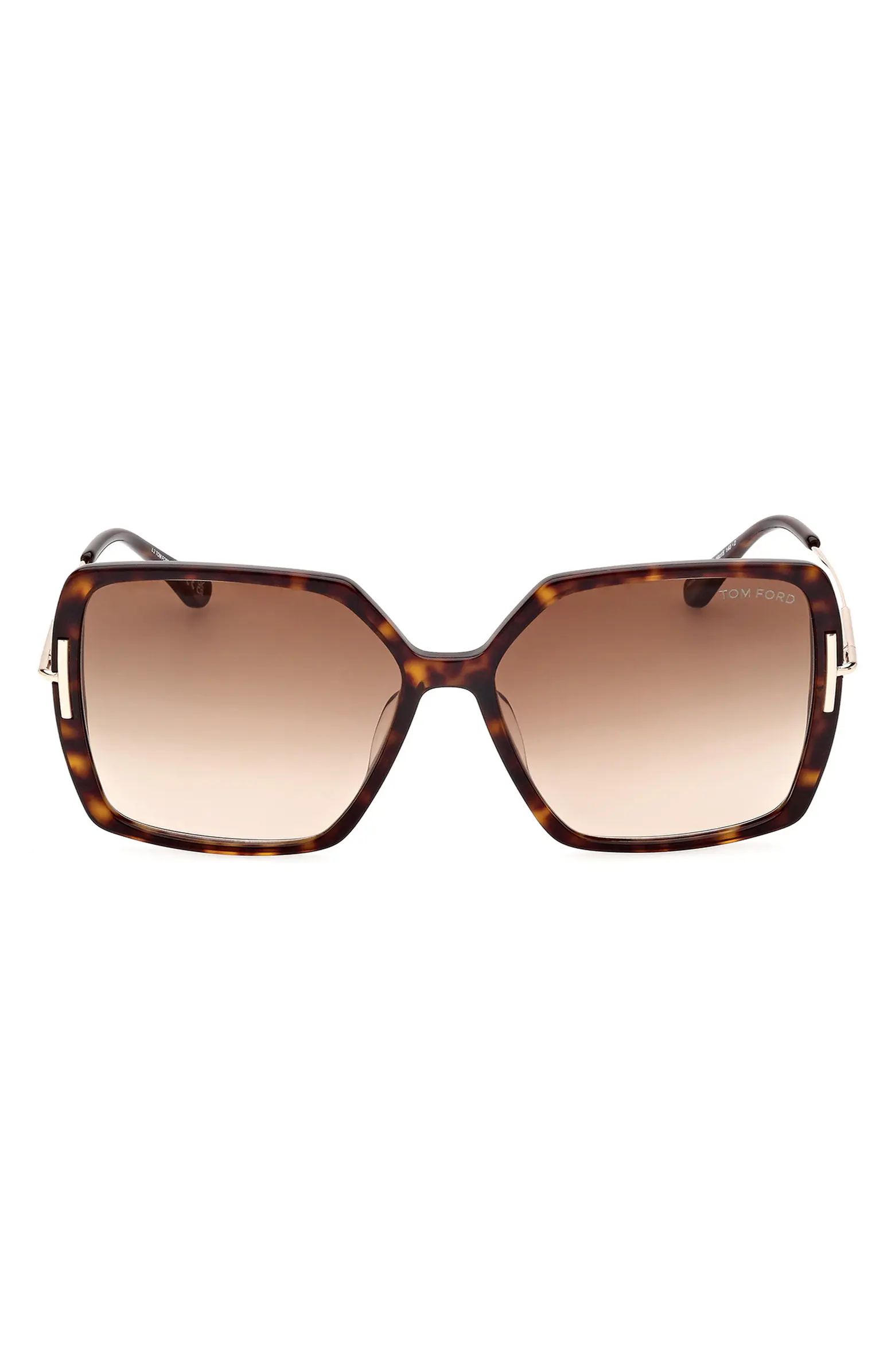 Joanna 59mm Gradient Polarized Butterfly Sunglasses | Nordstrom