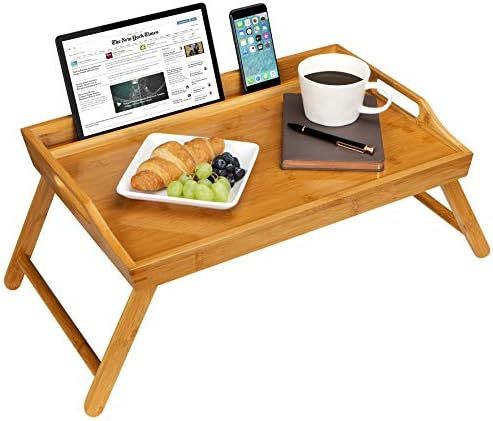 Rossie Home Media Bed Tray with Phone Holder - Fits up to 17.3 Inch Laptops and Most Tablets - Na... | Amazon (US)