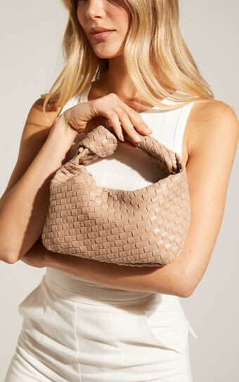 Reesley Knot Handle Bag in Beige | Showpo (ANZ)