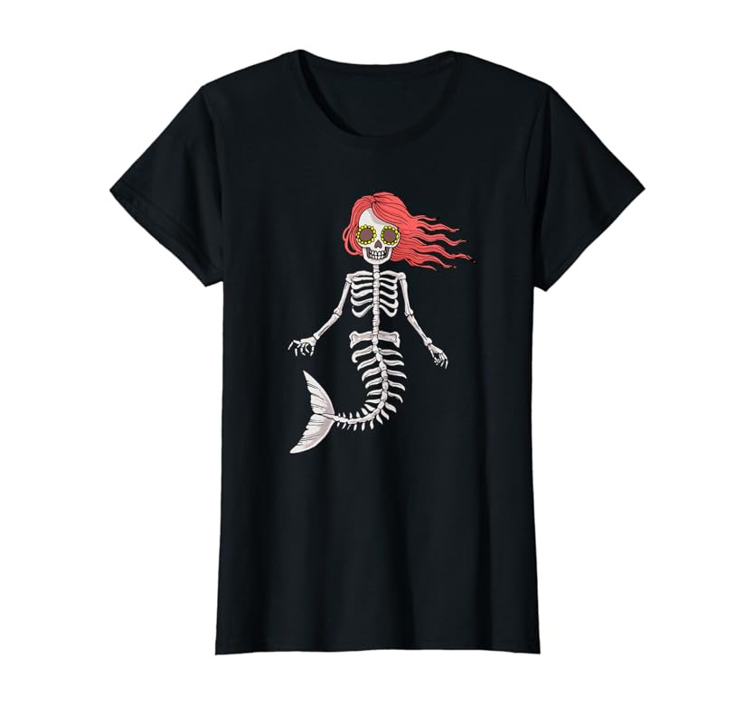 Mermaid Halloween Skeleton Shirt | Amazon (US)